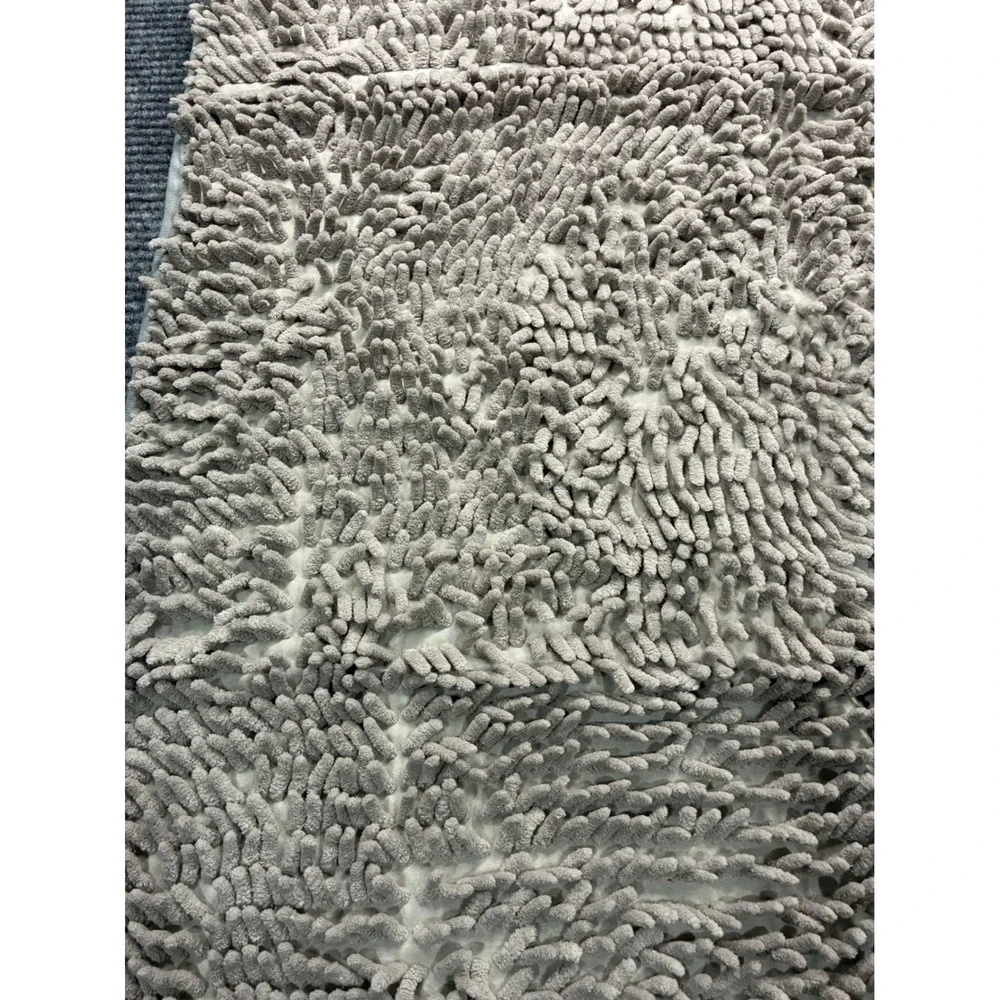 Chenille Microfiber Plush Bath Runner Rug Taupe Tan Shaggy 27x54 Bathroom Mat